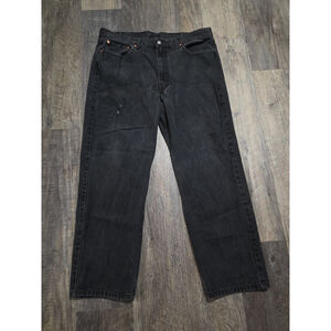 VINTAGE Levis 550 Jeans Men size 40x32 Relaxed Fit Faded Black Denim Cotton